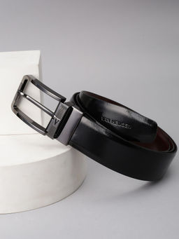 Van Heusen - Men Black Solid Formal Reversible Belt