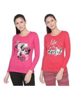 Bodycare - Bodyactive Pack Of 2 Women'S Tshirt - Multi-Color