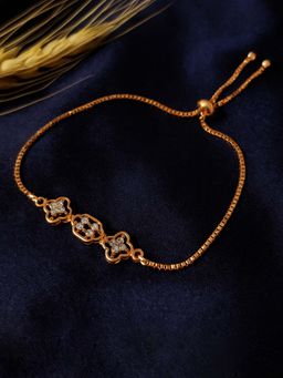 Estele - Women White Brass Rose Gold Bracelet