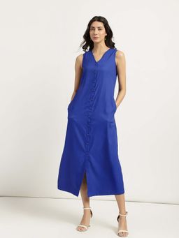 FableStreet - Blue A-Line Midi Dress