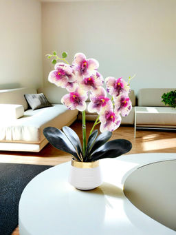 The Better Home - Multi-Color Artificial Orchid Plant with Pot