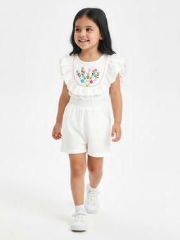 Hopscotch - Floral Embroidered Jumpsuit