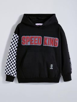 Hopscotch - Boys Black Hoodie