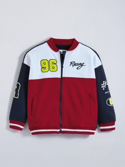 Hopscotch - Colorblock Fleece Varsity Jacket