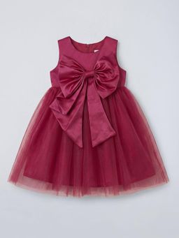 Hopscotch - Bow Applique Tulle Dress