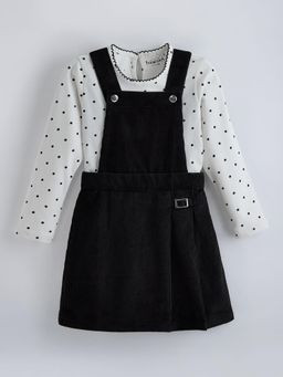 Hopscotch - Scalloped Neck T-Shirt With Dress