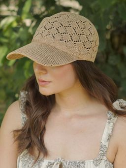 Hair Drama Co. - Knitted Crochet Baseball Cap - Tan