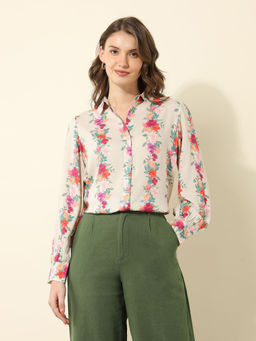 U.S. POLO ASSN. - Floral Printed Regular Fit Multi-Color Shirt