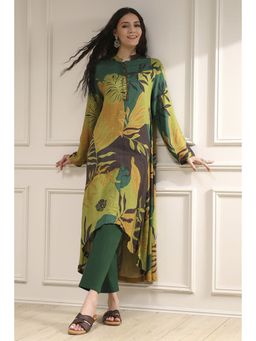 Biba - Women Multicolor Viscose Rayon Straight Printed Kurta