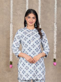 ARAMYA - Soft Cotton Straight Printed Kurta