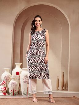 Stylum - Women's Printed Rayon Straight Kurta