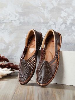 Fabindia - Brown Leather Ballerina