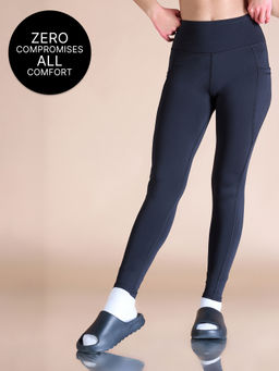 Kica - High-Waisted Workout Leggings in Sculpting Stretch Kica SKN Fabric Black