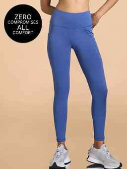 Kica - High-Waisted Workout Leggings in Sculpting Stretch Kica SKN Fabric Blue