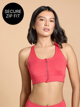 Kica - Mid Impact Zip Sports Bra With Removable Pads