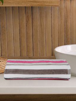 Creeva - Crimson Coast Stripe Beach Towel Bold Red