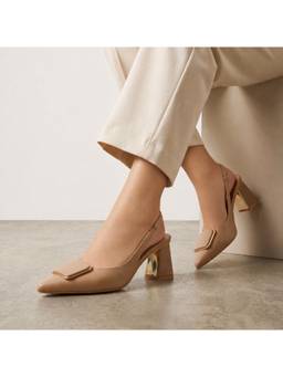 CHLLEN - Nude Elegance Slingback Mule Heels
