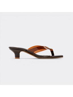 CHLLEN - Cocoa Brown Open Toe Kitten Heels