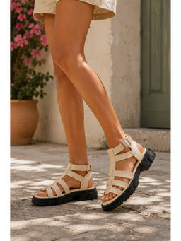 CHLLEN - Ivory Urban Luxe Gladiator Sandals