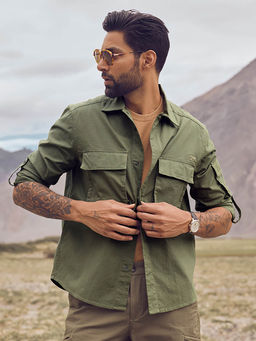 Andamen - Green Textured Shirt