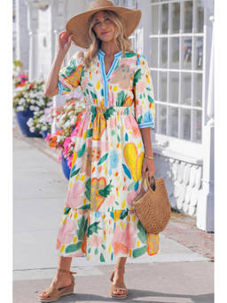 Errabelly - Multi-Color Floral Cotton Regular Dress