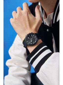 Giordano - Silicon Strap Black Dial Chronograph Analog Quartz Watch (Gz-50197) (M)