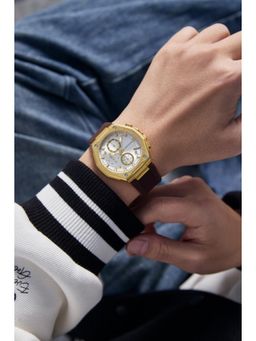 Giordano - Silicon Strap White Dial Chronograph Analog Quartz Watch (Gz-50197) (M)