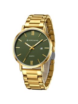 Giordano - Stainless Steel Strap Olive Dial Analog Quartz Watch (Gz-50211) (M)