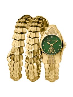 Roberto Cavalli by Frank Muller - Green Dial Signature Snake Women Watches (Rv2L061M0041) (M)
