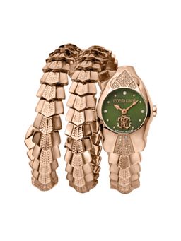 Roberto Cavalli by Frank Muller - Olive Dial Signature Snake Women Watches (Rv2L061M0051) (M)