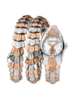 Roberto Cavalli by Frank Muller - White Dial Signature Snake Women Watches (Rv2L061M0061) (M)