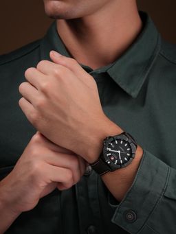 Swiss Military Hanowa - Jockworth Men Black Dial Premium Leather Strap (Smwgb0008030) (M)