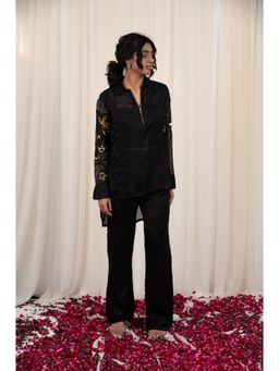 RIRASA - Black Kapota Embroidered Tunic