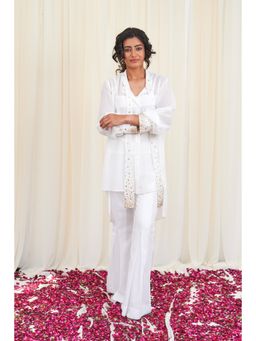 RIRASA - White Kapitha Embroidered Co-Ord (Set of 3)