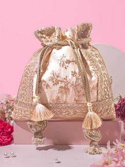 AMYRA - Inaya Cream Potli Bag