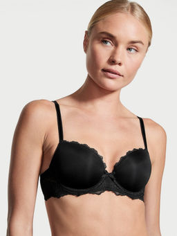 Victoria's Secret - Dream Angels Lightly-Lined Lace Black T-Shirt Bra (34B)