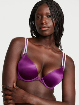 Victoria's Secret - Purple Very Sexy Bombshell Add-2-Cups Double Shine Strap Push-Up Bra (34A)