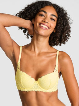 Victoria's Secret - Pink Wink Push-Up Yellow Balconette Bra