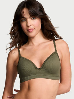 Victoria's Secret - Pink Seamless Push-Up Green Wireless Bra