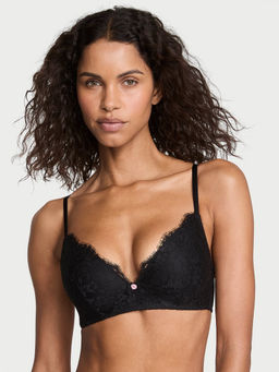 Victoria's Secret - Black Dream Angels Lace Wireless Push-Up Bra