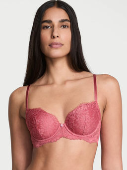 Victoria's Secret - Pink Dream Angels Lace Lightly Lined Classic Coverage Demi Bra