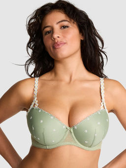 Victoria's Secret - Pink Wink Lightly Lined Green Balconette Bra