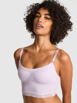 Victoria's Secret - Pink Cotton Dorm Lightly Lined Purple Bralette