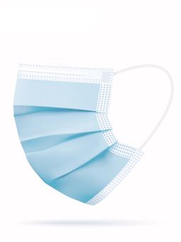 Ddecor Live Beautiful - DDECOR 3 Ply Disposable Surgical Masks - Non-Woven Fabric, Blue, Set of 100