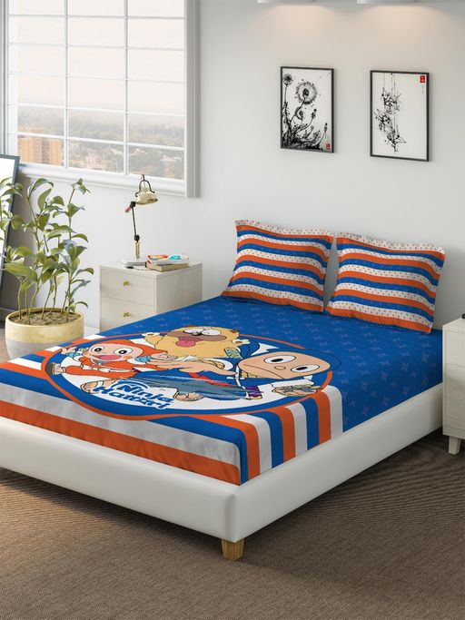 Buy DDECOR The Ninja Hattori 180TC 100% Cotton Double Bedsheet