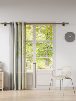 Ddecor Live Beautiful - Pack Of One 7 Feet Ready Made Curtain Gold