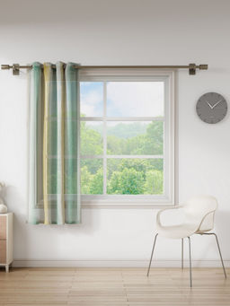 Ddecor Live Beautiful - Pack Of One 5 Feet Ready Made Curtain Turquoise Blue