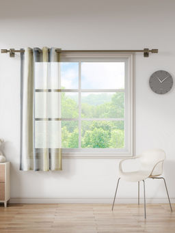 Ddecor Live Beautiful - Pack Of One 5 Feet Ready Made Curtain Gold