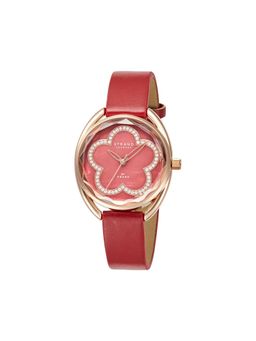 Strand by Obaku - Rose Deep Quartz Red Oval Crystal Dial Womens Watch - S734Lxvrvr