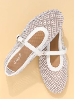 Saint G - White Handcrafted Nappa Leather Ballerina